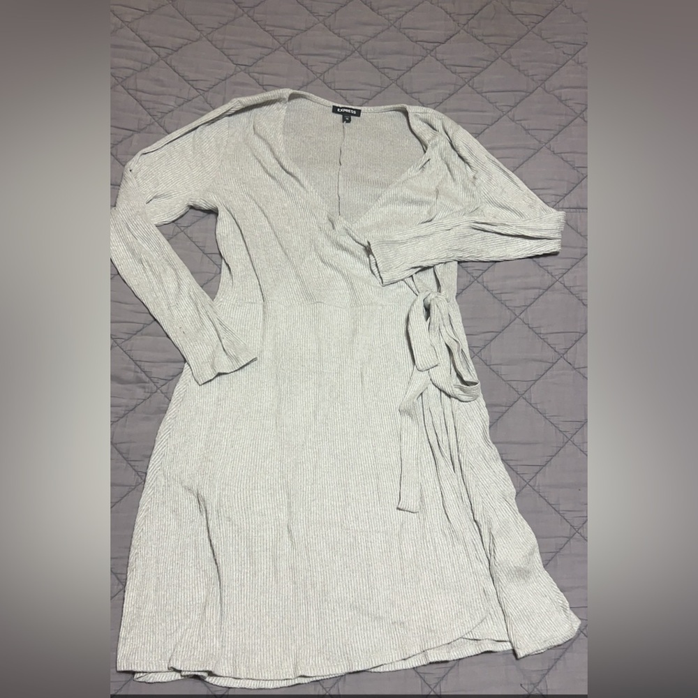 Express sweater wrap dress